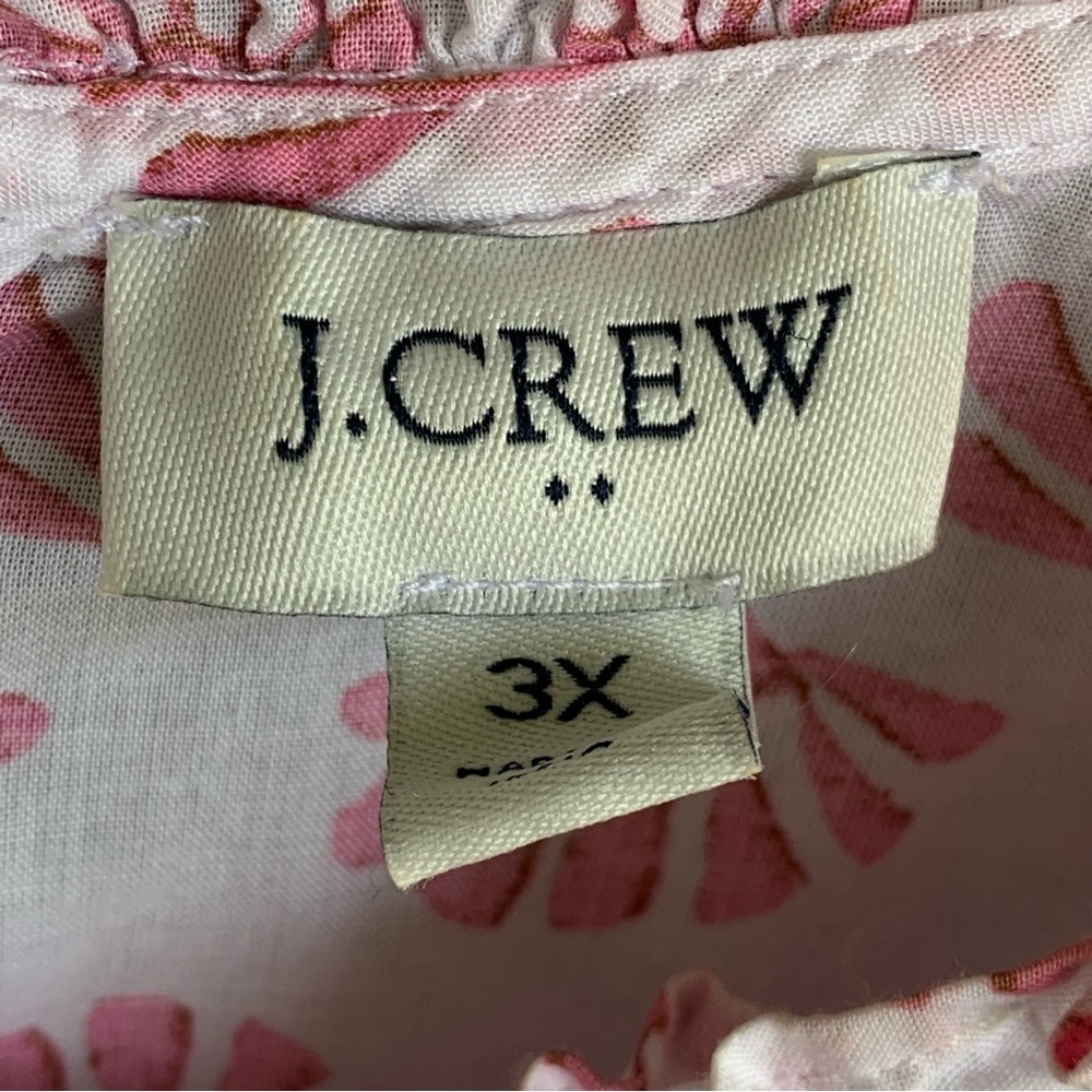 J. Crew Pink Orange Mini Dress Ruffle Sleeve Women’s Size 3X Style BR622 - Picture 6 of 9